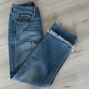 Jeans with funky hem